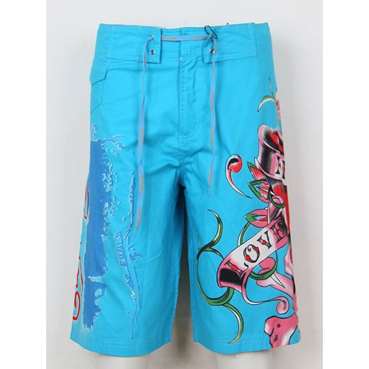 Ed Hardy Mens beach pants in blue,Ed Hardy Shorts stable quality