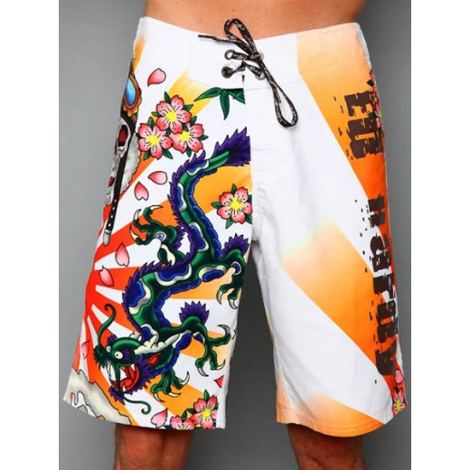 Ed Hardy Mens beach pants in White,Ed Hardy Shorts outlet for sale