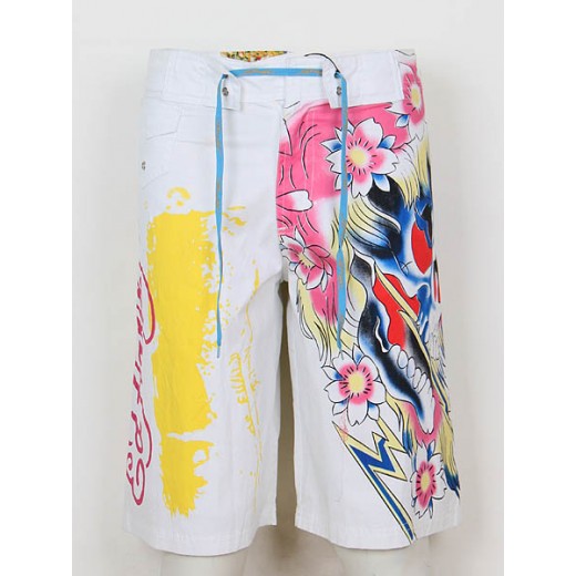 Ed Hardy Mens beach pants in white,Ed Hardy Shorts curtains