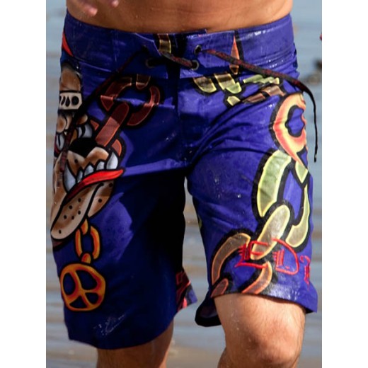 Ed Hardy Mens beach pants in purple,Fast Delivery Ed Hardy Shorts