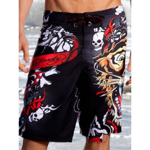 Ed Hardy Mens beach pants in black,newest collection Ed Hardy Shorts