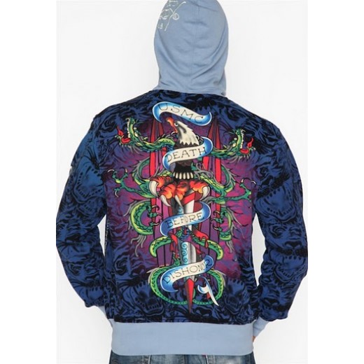 Mens Death Before Dishonor Eagle Claw Hoody Blue