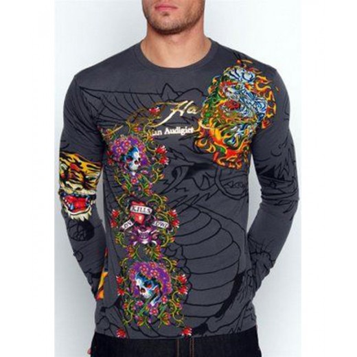 Men's ED Hardy long sleeve T-shirts,outlet online shopping