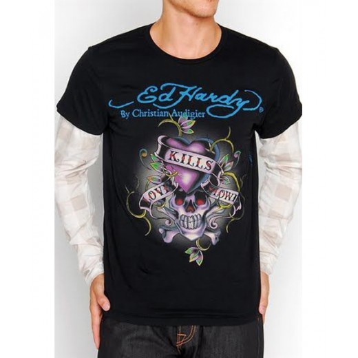 Men's ED Hardy long sleeve T-shirts,Ed Hardy Long Tee recognized brands