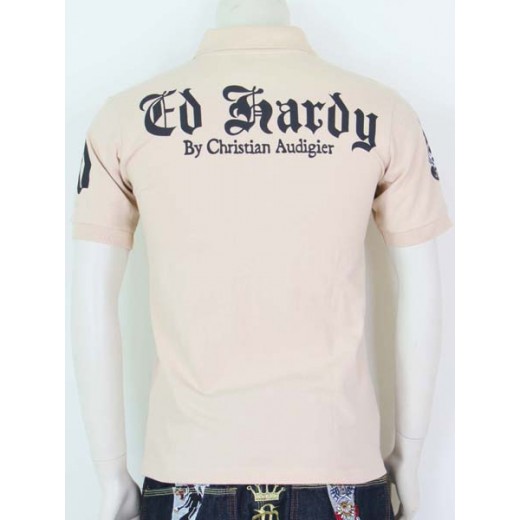 Ed Hardy Short Sleeve T-shirt NEW YORK CITY Apricot