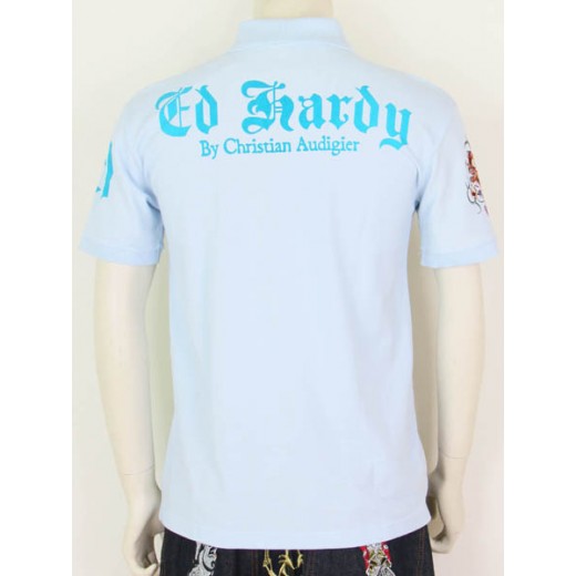 Ed Hardy Short Sleeve T-shirt LOVE KILLS SLOWLY light blue