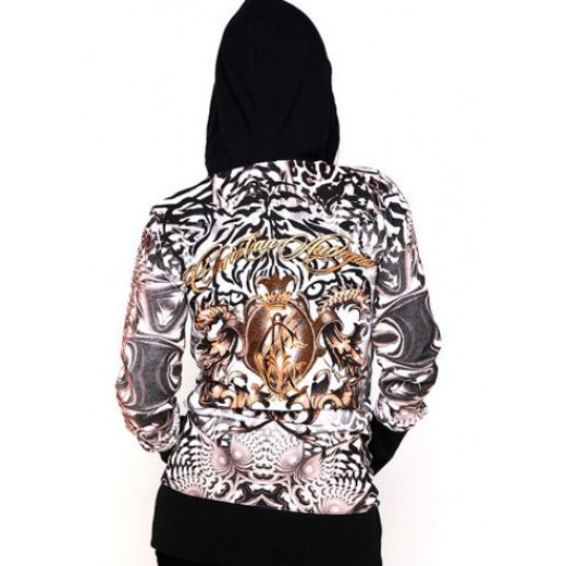 CA Women's Hoodies Tiger Stare Specialty Tunic Hoody Black
