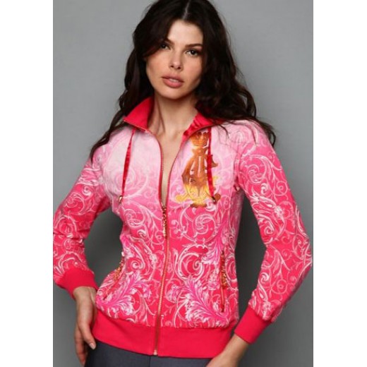 CA Women's Hoodies Royal Romance Specialty Dip Dye Track Jacket Red